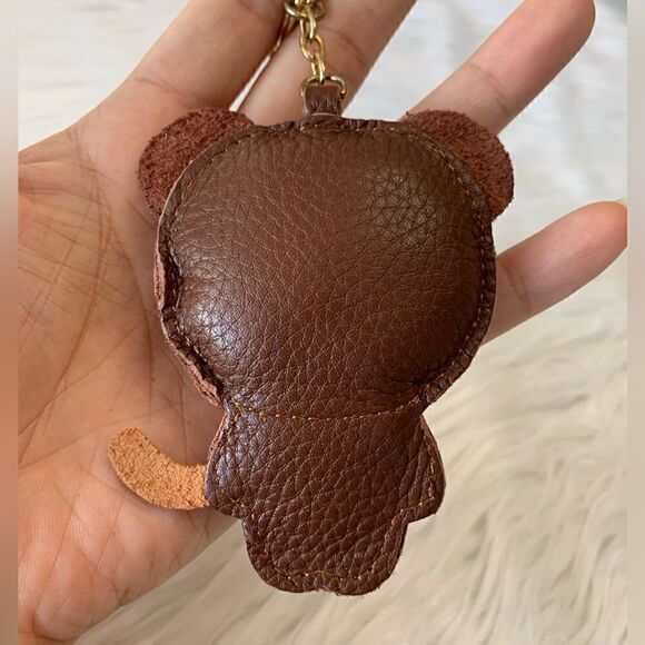 Handmade Genuine Leather Colorblock Cartoon Tiger Keychain/Handbag Charm - Picture 7 of 8